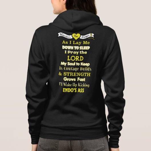 Het gebed van de vrouw...Endometriosis Hoodie (Achterkant)