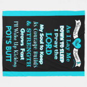 Het gebed van de vrouw...P.O.T.S. Fleece Deken (Voorkant (Horizontaal))