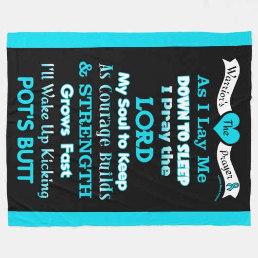 Het gebed van de vrouw...P.O.T.S. Fleece Deken (Voorkant (Horizontaal))