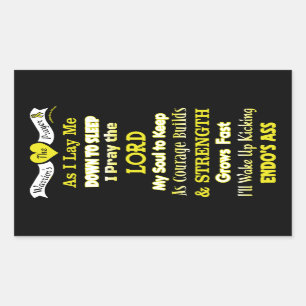 Het gebed van de waander... Endometriose Rechthoek Rechthoekige Sticker