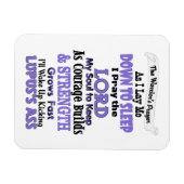 Het gebed van de Warrior... Lupus Magneet (Horizontaal)