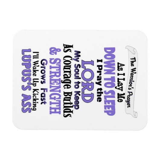 Het gebed van de Warrior... Lupus Magneet (Horizontaal)