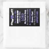 Het gebed van de Warrior... Lupus Rechthoekige Sticker (Tas)