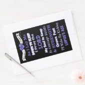 Het gebed van de Warrior... Lupus Rechthoekige Sticker (Envelop)