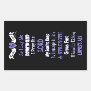 Het gebed van de Warrior... Lupus Rechthoekige Sticker