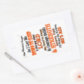 Het gebed van de Warrior MS Rechthoekige Sticker (Envelop)