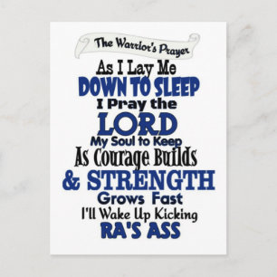 Het gebed van de Warrior...RA Briefkaart