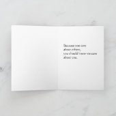 Het Gebed van een Caregiver - Wenskaart Kaart (Binnen)