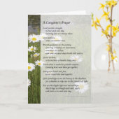 Het Gebed van een Caregiver - Wenskaart Kaart (Gele Bloem)