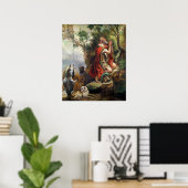 Het gebed van Gideon, cartoon voor tapijten Poster (Thuiskantoor)