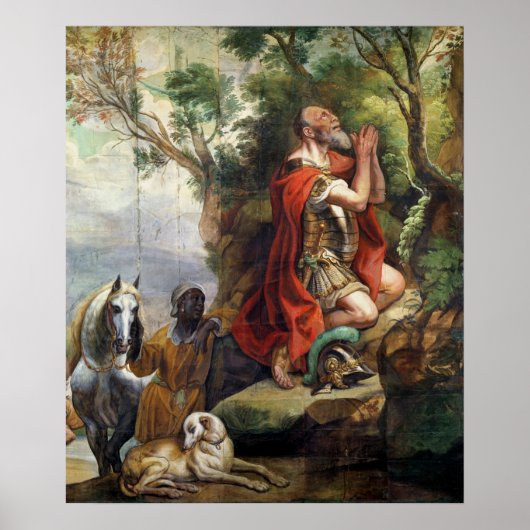 Het gebed van Gideon, cartoon voor tapijten Poster (Voorkant)