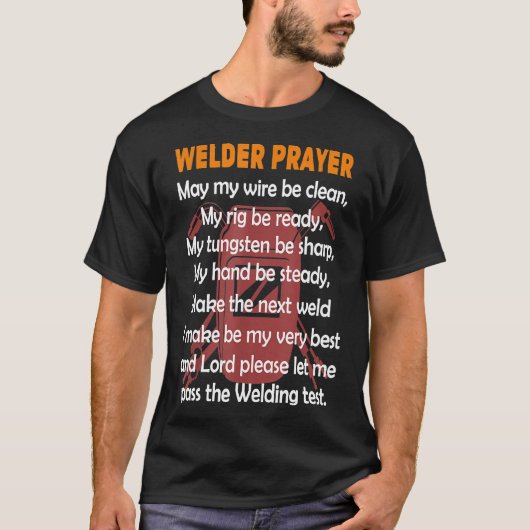 Het gebed van het lassengift van een lasser t-shirt (Voorkant)