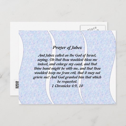 Het gebed van Jabez Briefkaart (Voorkant / Achterkant)