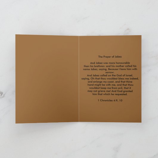 Het gebed van Jabez Kaart (Binnen)