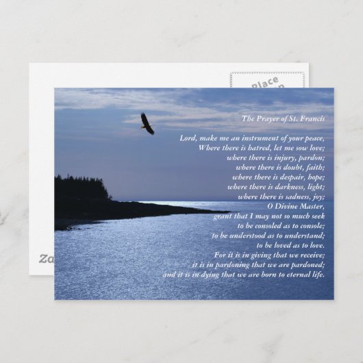 Het gebed van St. Francis Briefkaart (Voorkant / Achterkant)