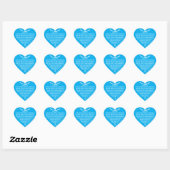 Het gebed van verlossing, blauw hart sticker (Vel)