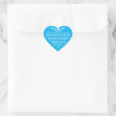 Het gebed van verlossing, blauw hart sticker (Tas)