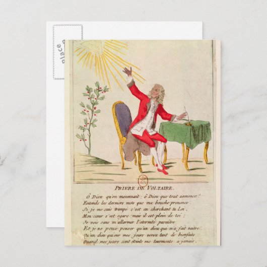 Het gebed van Voltaire Briefkaart (Voorkant / Achterkant)