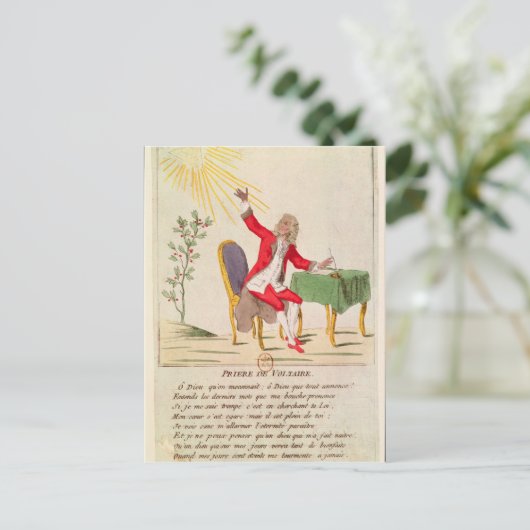 Het gebed van Voltaire Briefkaart (Staand voorkant)