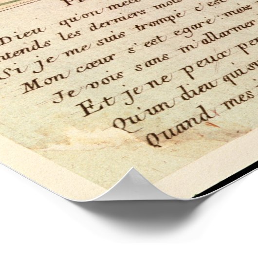 Het gebed van Voltaire Poster (Hoek)