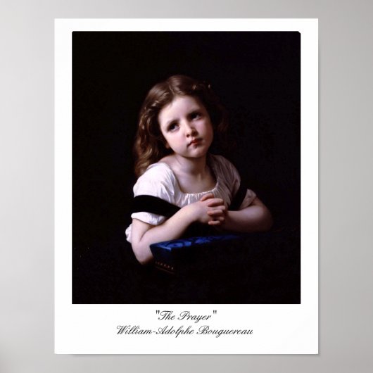Het gebed van William-Adolphe Bouguereau Poster (Voorkant)