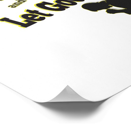 Het gebeten Man van Kneeling laat God gaan Poster (Hoek)