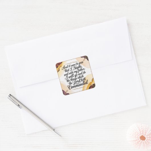 Het Gebeurde Vierkante Sticker (Envelop)