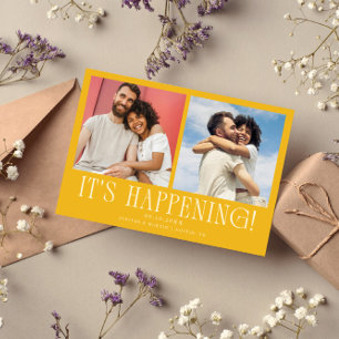 Het gebeurt 2-foto Gele Trouw Save The Date