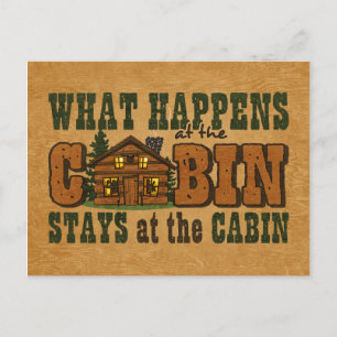 Het gebeurt bij het Briefkaart van de Cabin Uitnod