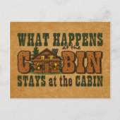 Het gebeurt bij het Briefkaart van de Cabin Uitnod (Voorkant)