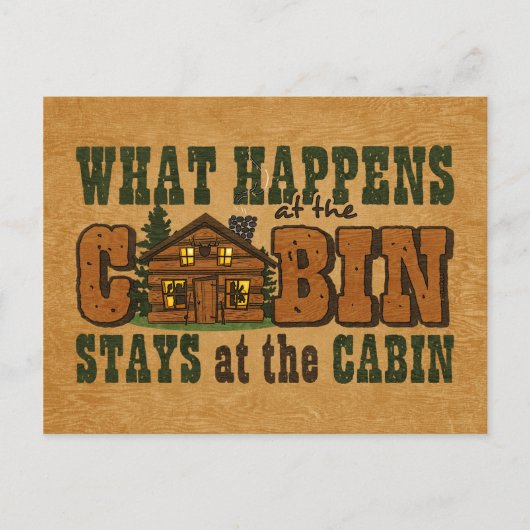 Het gebeurt bij het Briefkaart van de Cabin Uitnod (Voorkant)