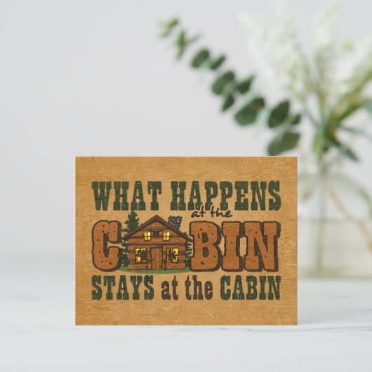 Het gebeurt bij het Briefkaart van de Cabin Uitnod (Staand voorkant)