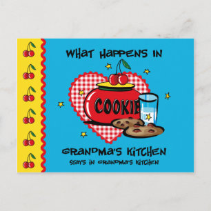 Het gebeurt in de keukenkaart van oma briefkaart
