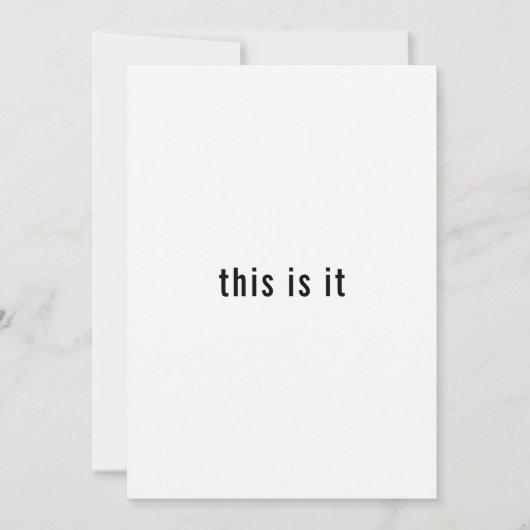 Het gebeurt in een eenvoudige, minimalistische rep kaart (Voorkant)