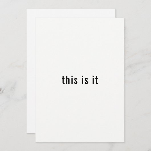 Het gebeurt in een eenvoudige, minimalistische rep kaart (Voorkant / Achterkant)