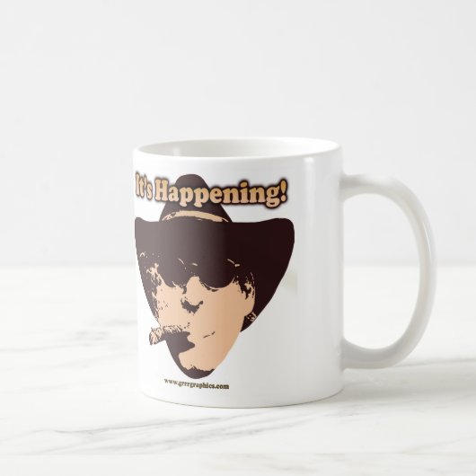 Het gebeurt!   Klassieke witte Mok van 11 oz (Rechts)