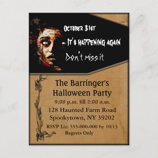 Het gebeurt opnieuw Briefkaart-uitnodiging Uitnodiging Briefkaart (Voorkant)