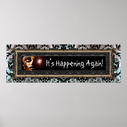 Het gebeurt weer op Halloween Banner Poster (Voorkant)