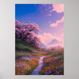 Het gebied van bloemen verkennen poster