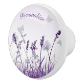 Het gebied van de Bloemen van de Lavender Butterfl Keramische Knop (Rechts)