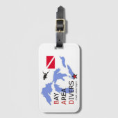 Het gebied van de Grote Meren in de Golf Bagagelabel (Voorkant (verticaal))