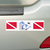 Het gebied van de Grote Meren in de Golf Bumpersticker (Op auto)