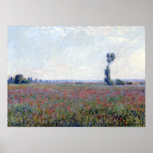 Het Gebied van de Papaver van Claude Monet Poster