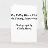 Het Gebied van de tarwe Kaart (Achterkant)