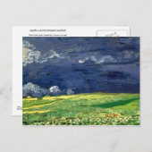 Het Gebied van de tarwe onder het Betrokken Fine Briefkaart (Voorkant / Achterkant)