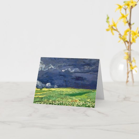 Het Gebied van de tarwe onder het Betrokken Fine Kaart (Gele Bloem)