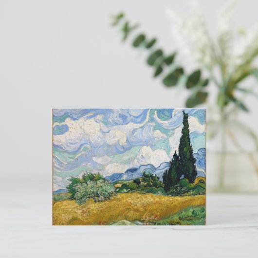 Het Gebied van de Tarwe van Vincent van Gogh met Briefkaart (Staand voorkant)