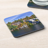 Het Gebladerte van de herfst rond Meer Minnewaska Bier Onderzetter (Linkerzijde)