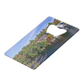 Het Gebladerte van de herfst rond Meer Minnewaska Creditkaart Flessenopener (Voorkant Gekanteld)