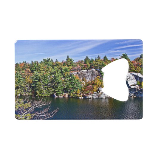 Het Gebladerte van de herfst rond Meer Minnewaska Creditkaart Flessenopener (Voorkant (Horizontaal))